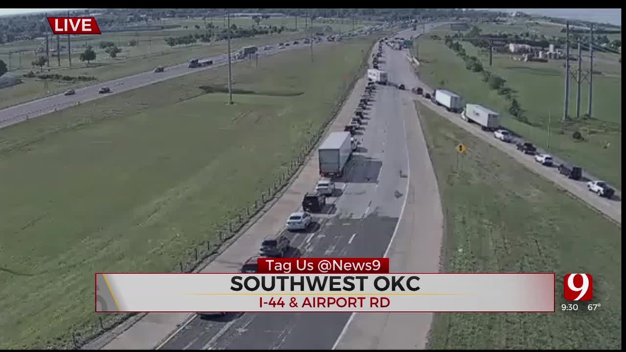 Injury Crash Impacted Traffic On SB I 44 In OKC Friday Morning