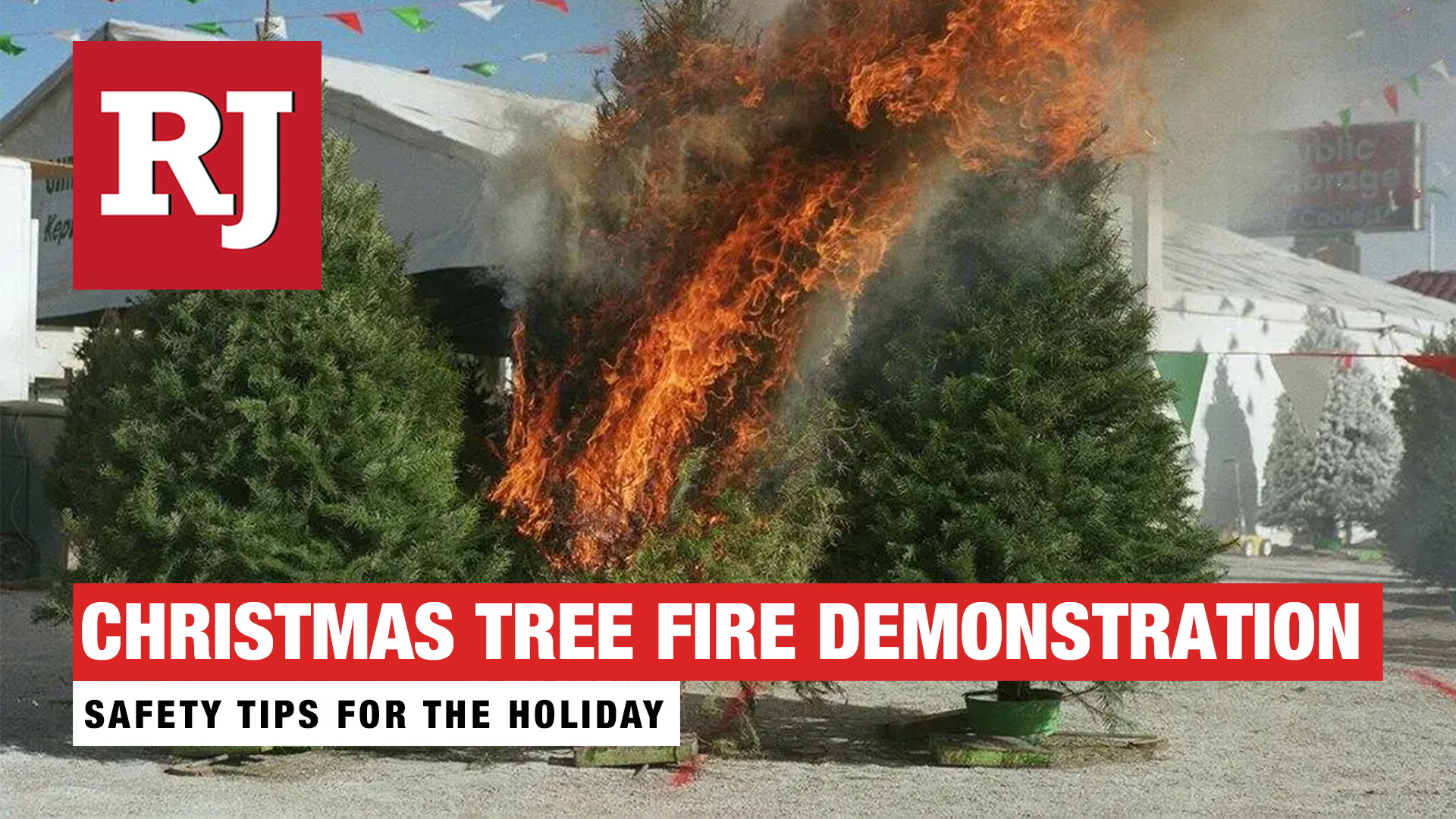 Christmas Tree fire demonstration