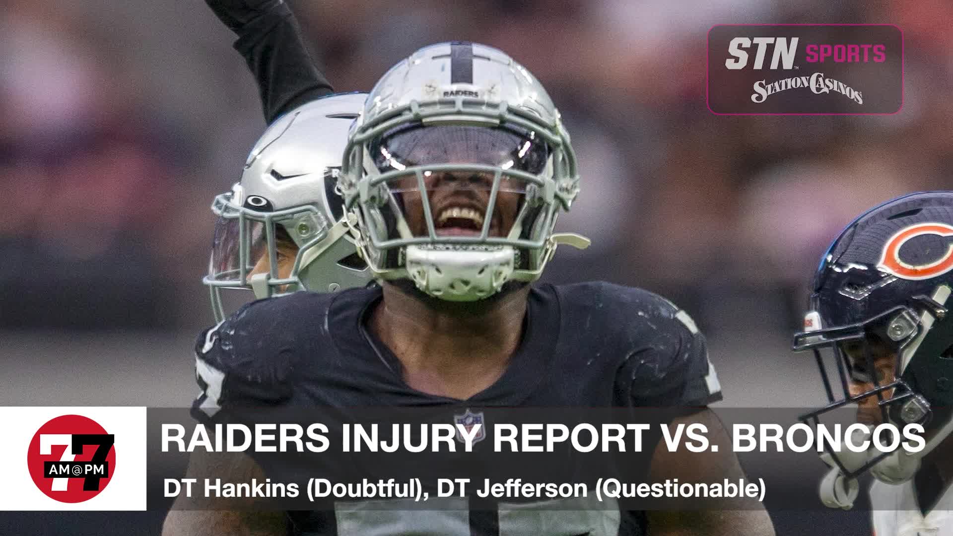 7@7PM Raiders Injury Report