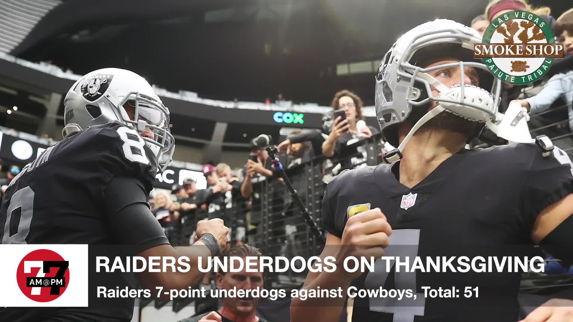 7@7PM Raiders Underdogs on Thanksgiving