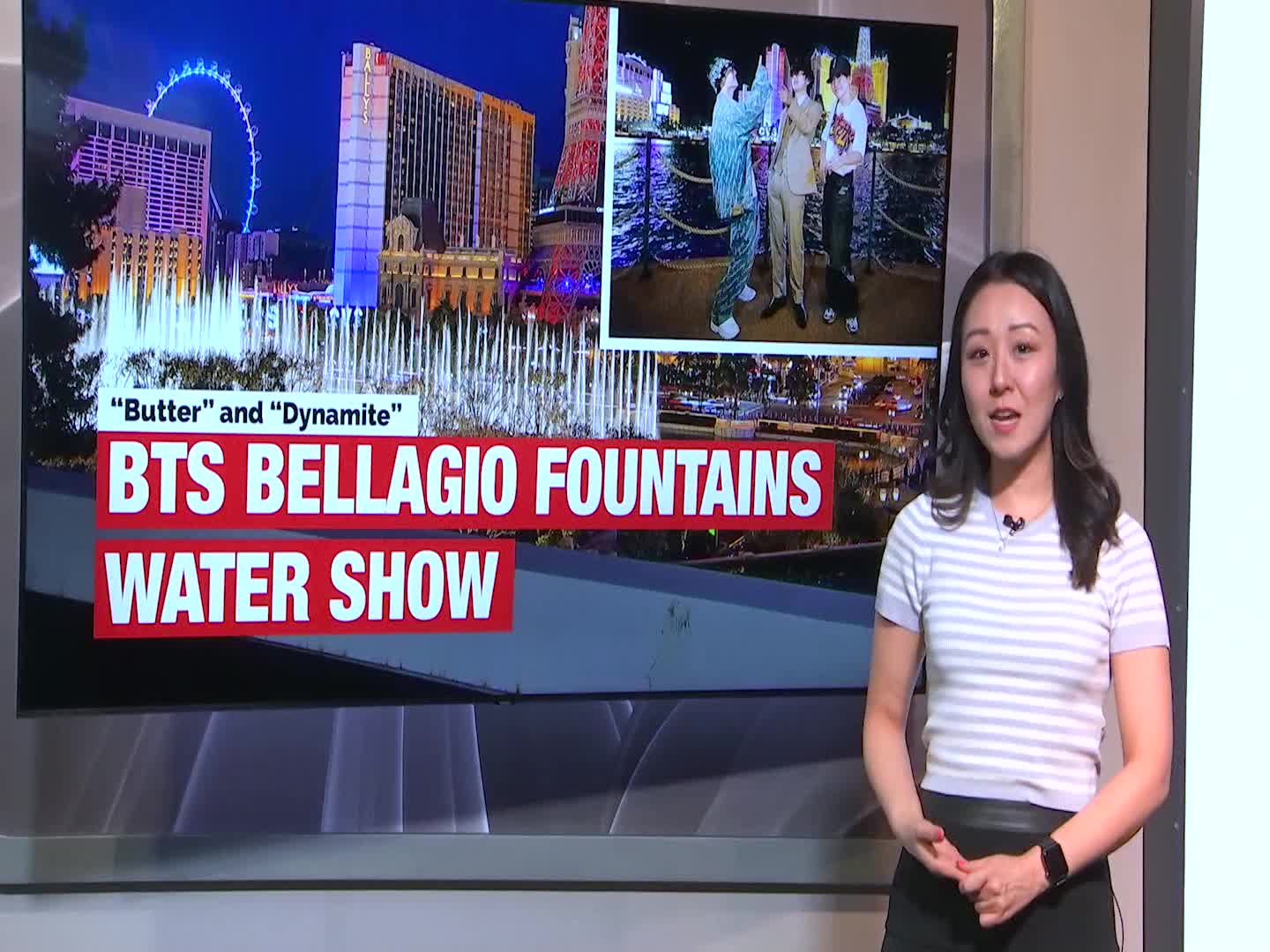 BTS Members Preview the Bellagio Fountains