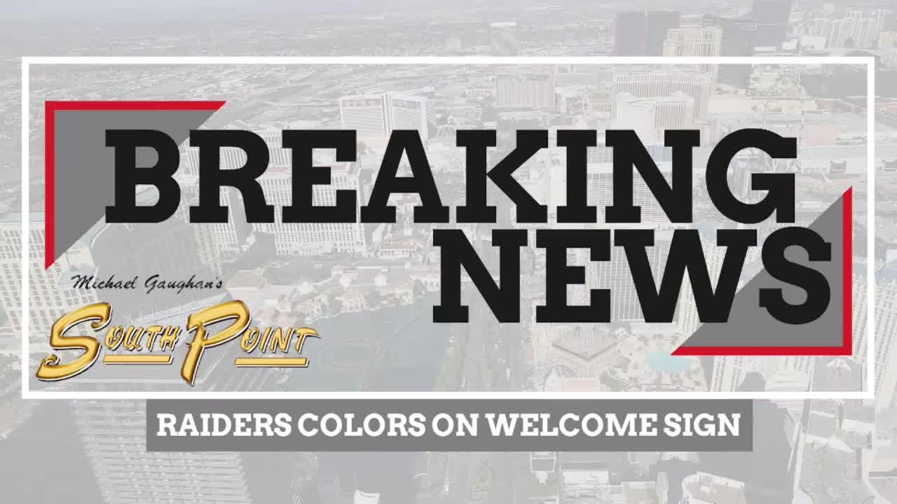 Raiders colors on Welcome Sign