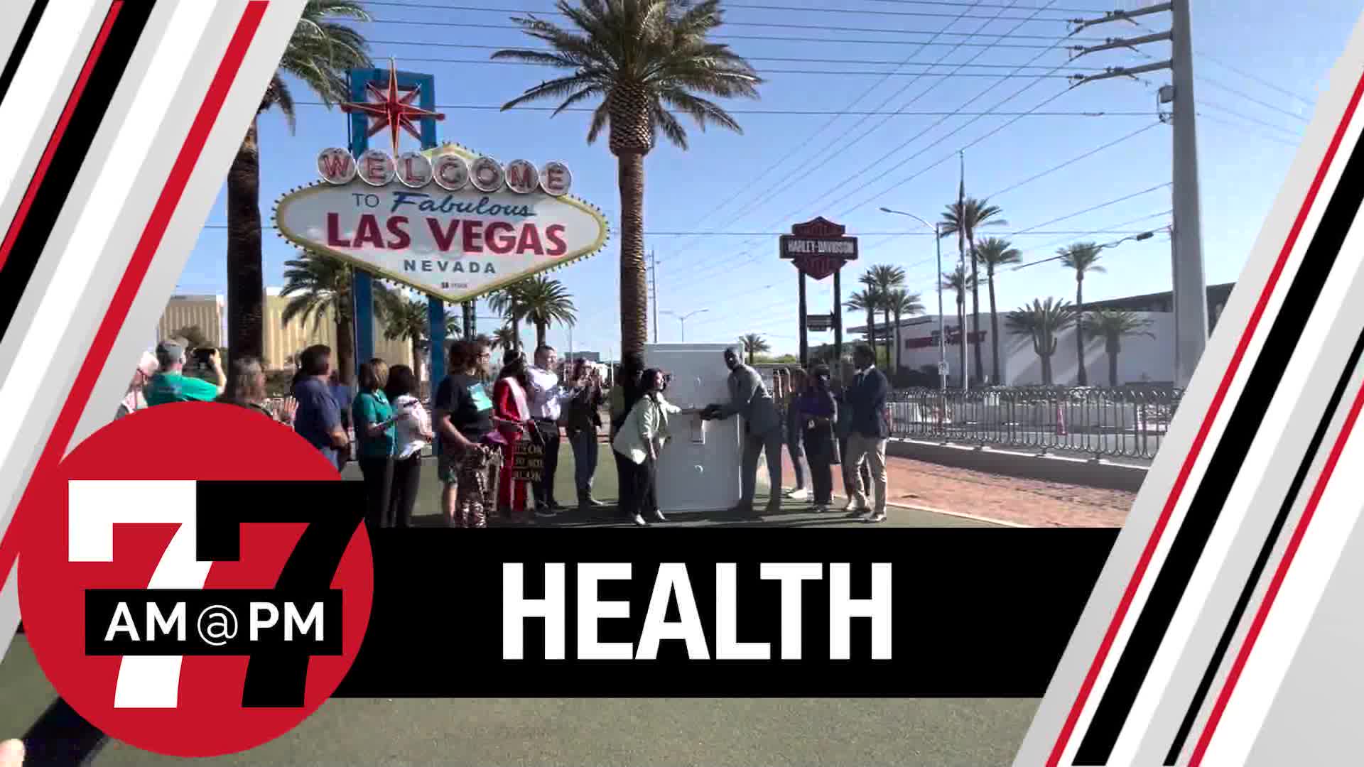 Las Vegas Sign Goes Green for Mental Health Awareness
