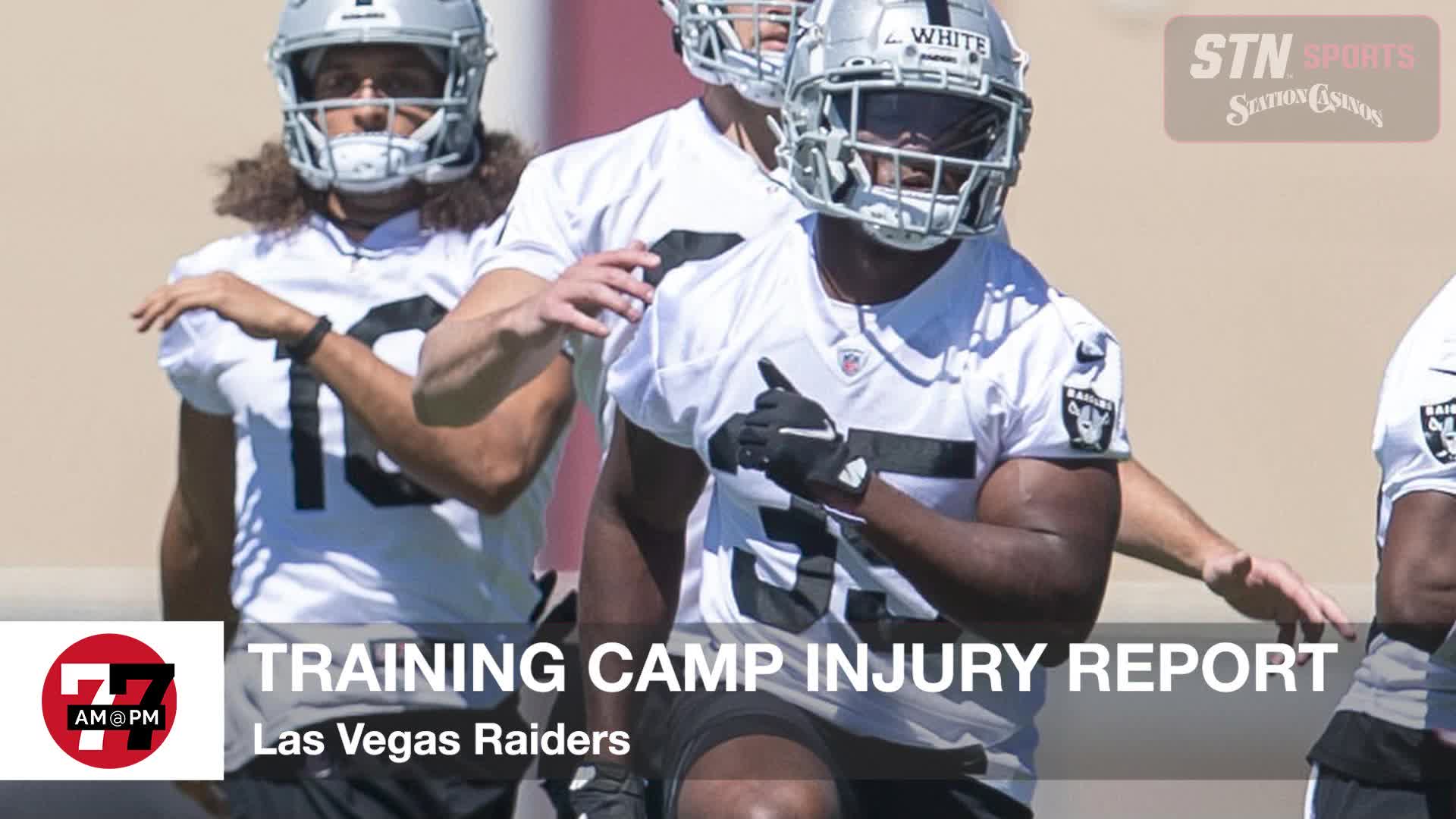 Raiders training camp injury report