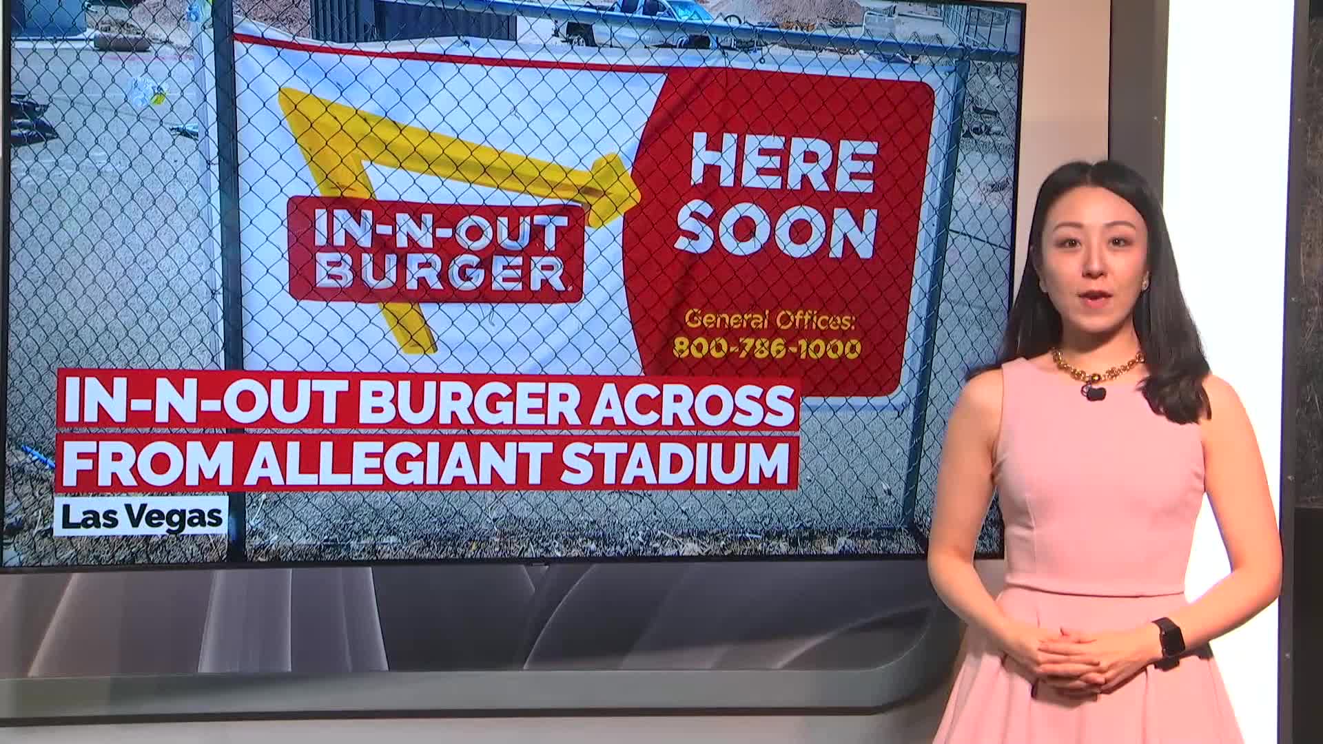 In-N-Out under construction across from Allegiant Stadium