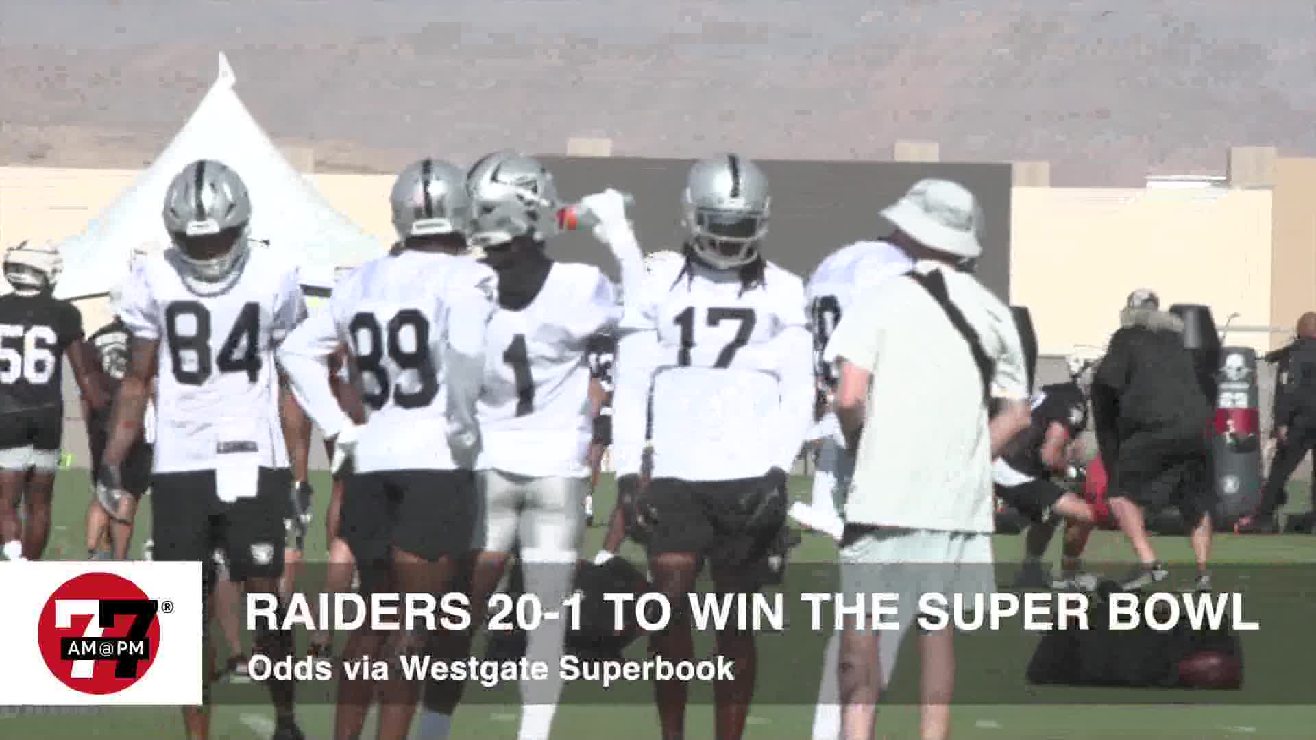 Raiders 20-1 to win the Super Bowl