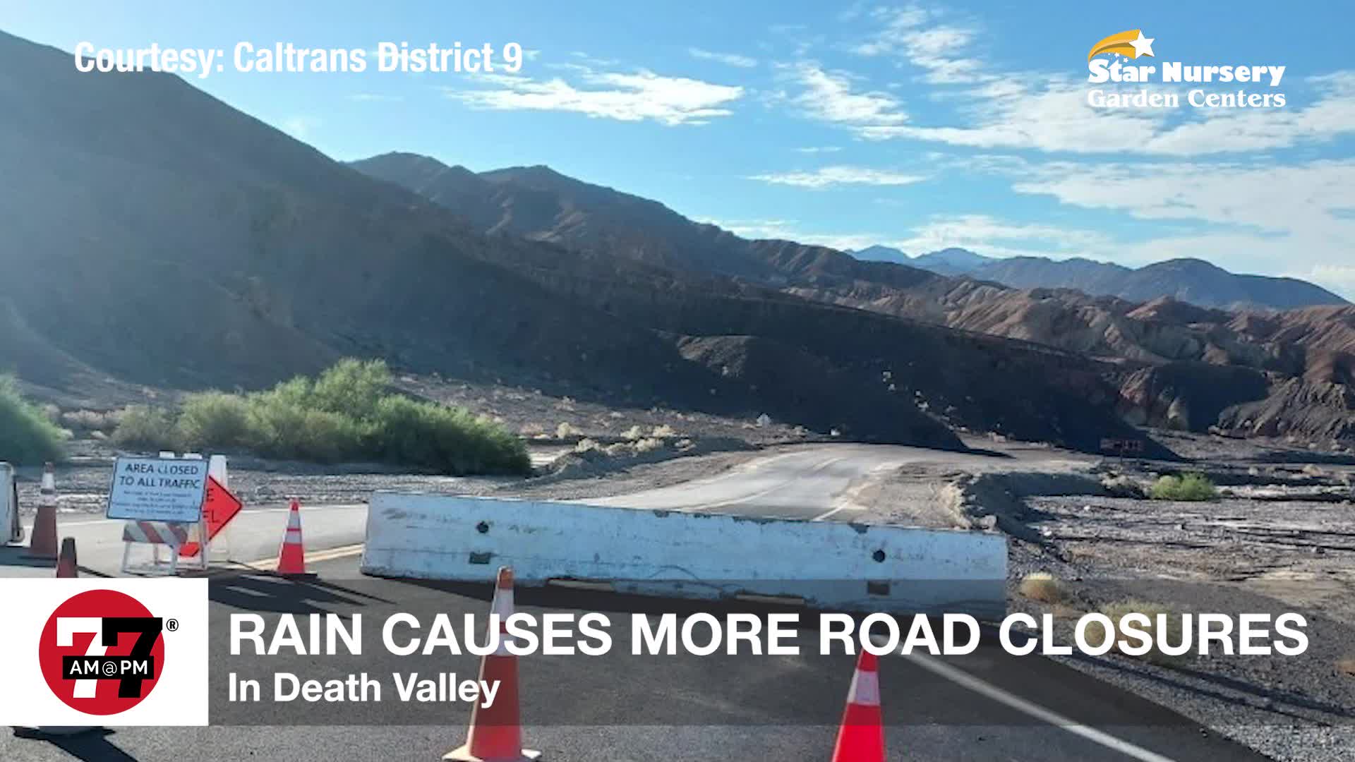 Route 190, Death Valley closed due to floods