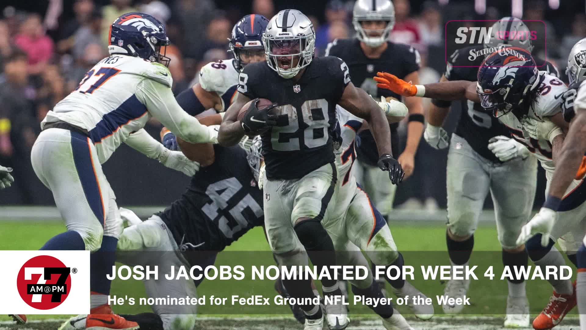 Josh Jacobs nominated for week 4 award