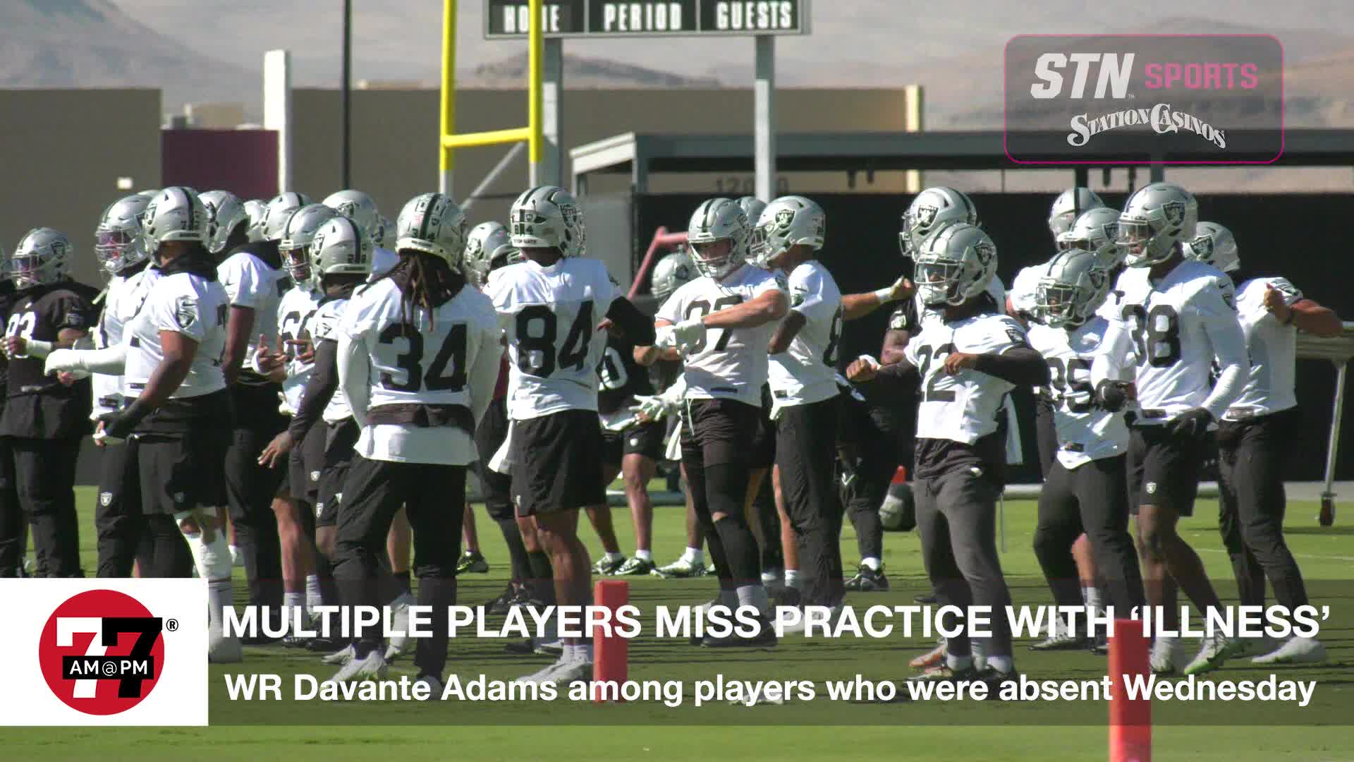 Raiders players absent from practice due to ‘illness’
