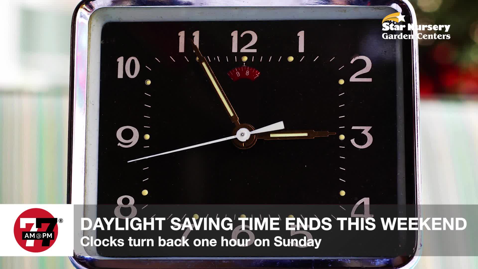 Daylight saving time ends