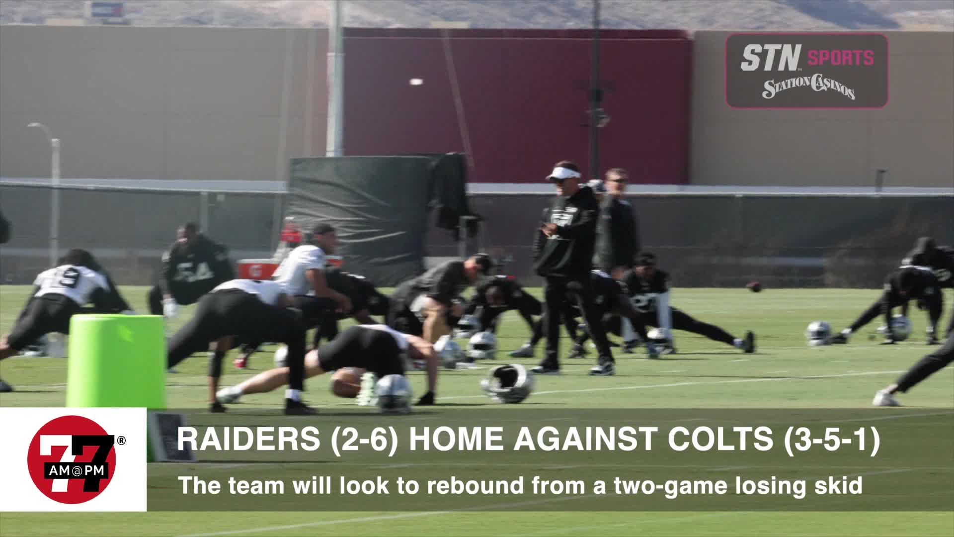 Raiders (2-6) home against Colts (3-5-1)