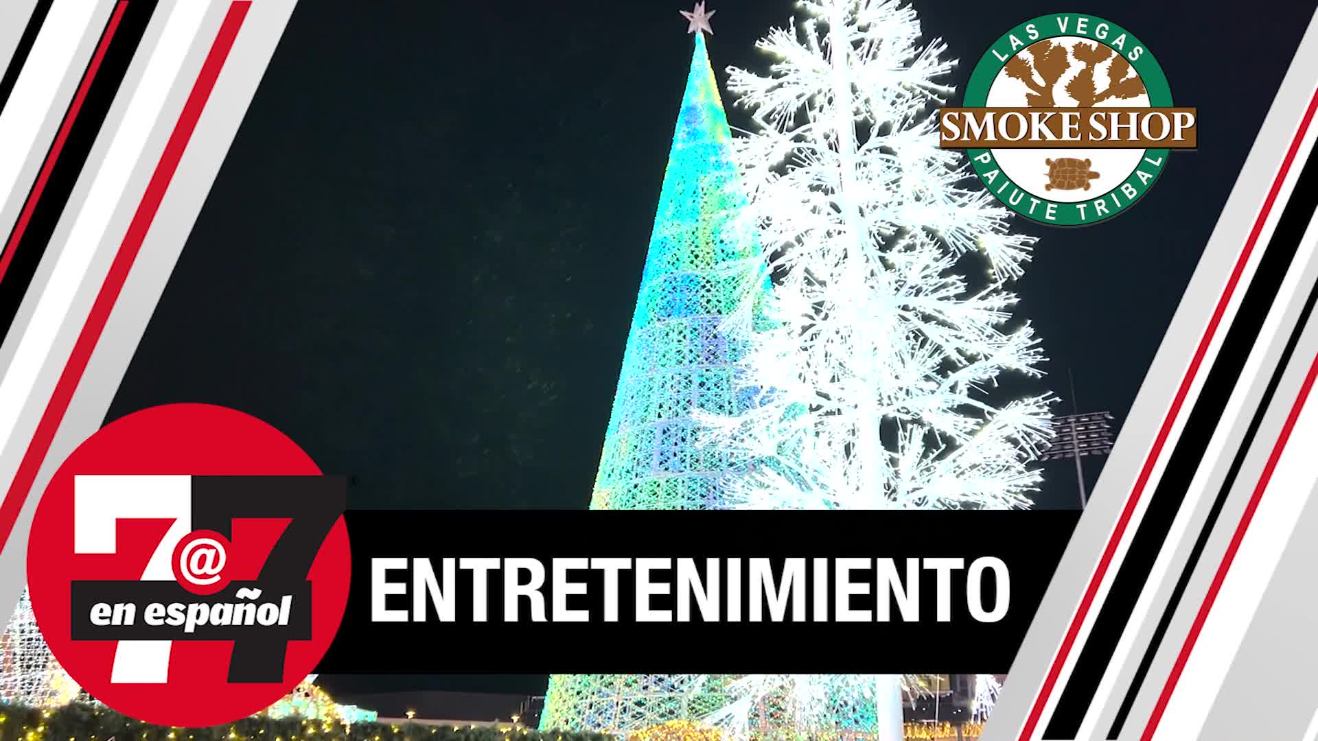 Prenden árbol de Navidad en Las Vegas Ballpark