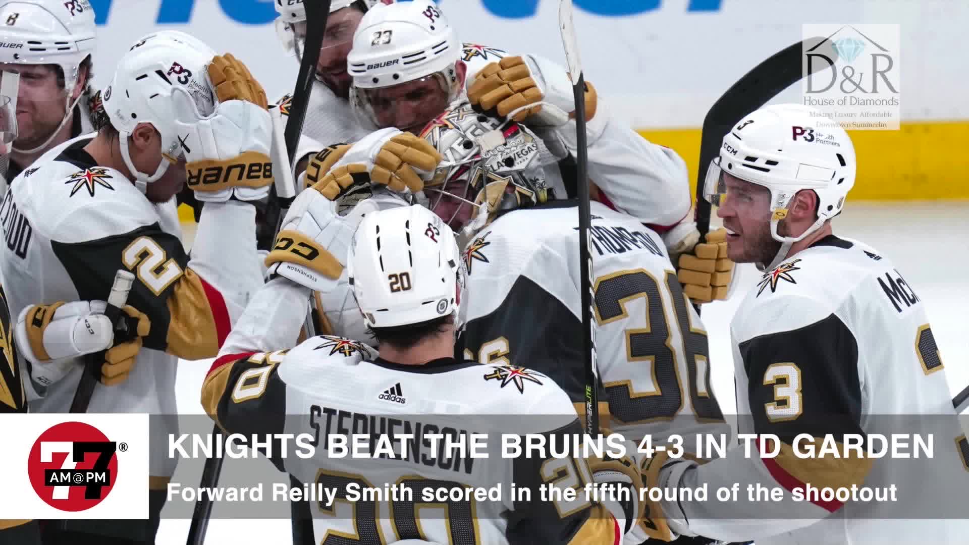 Golden Knights beat Bruins 4-3