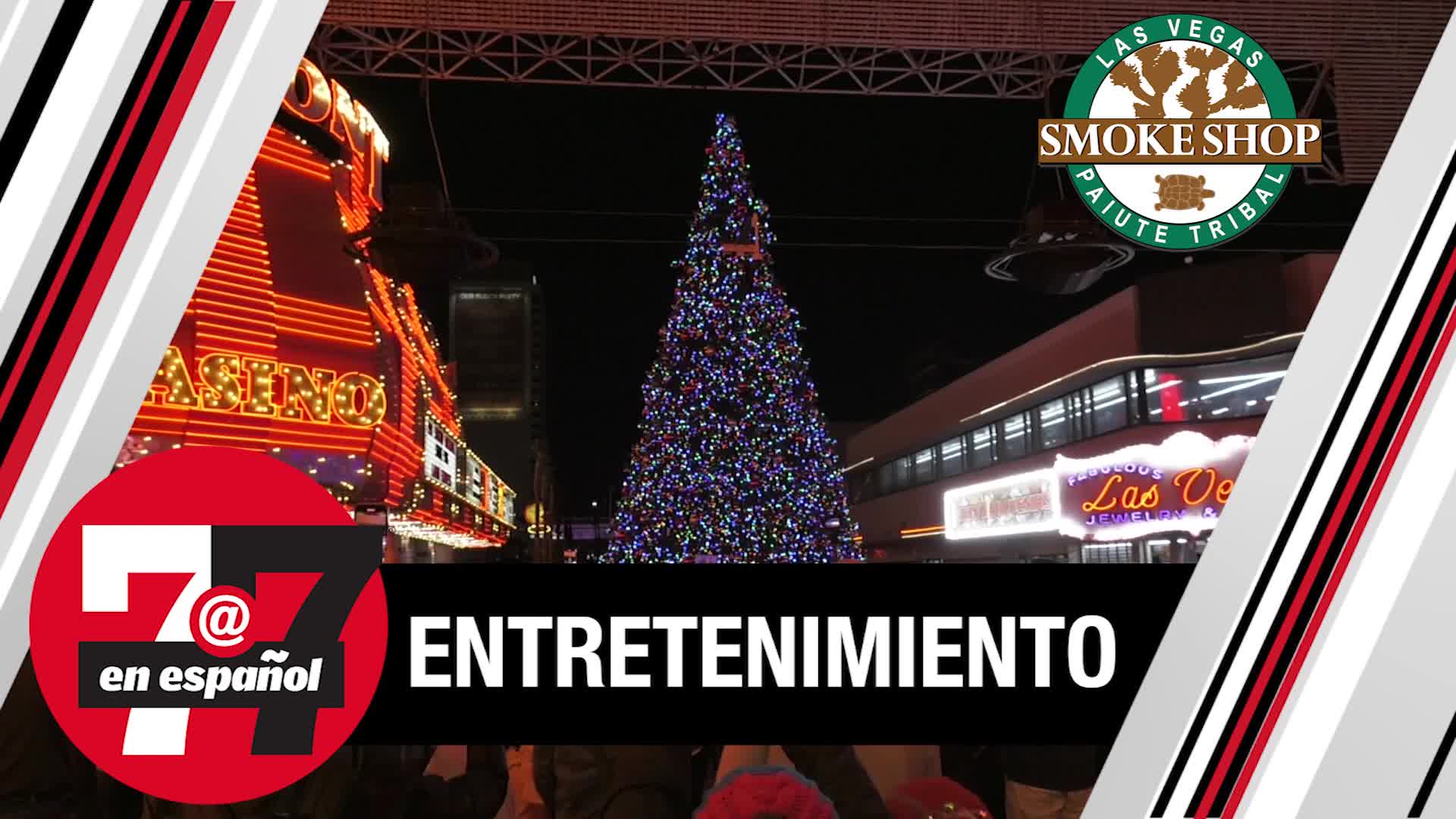Prender árbol de Navidad en Fremont Street Experience
