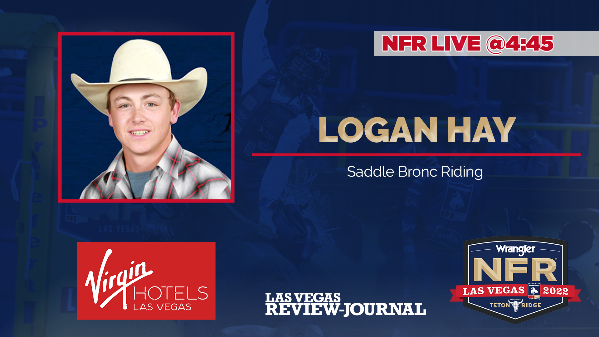 NFR Live Canadian saddle bronc rider Logan Hay