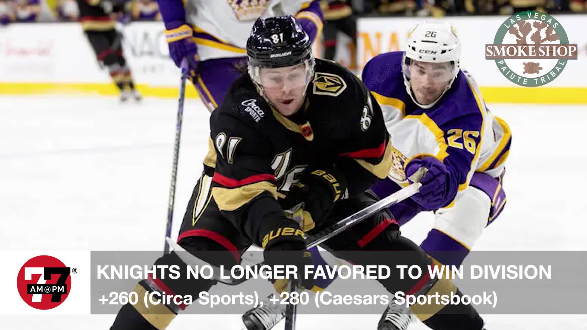 Golden Knights no longer favored to win division