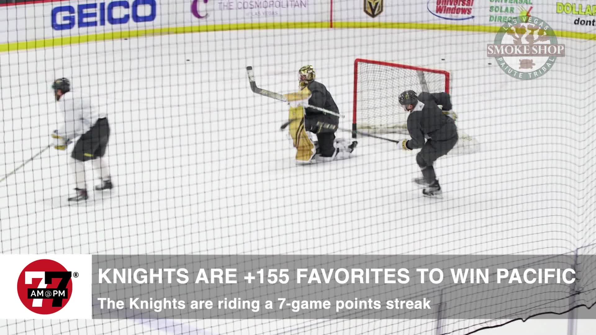 Golden Knights are +155 favorites to win Pacific