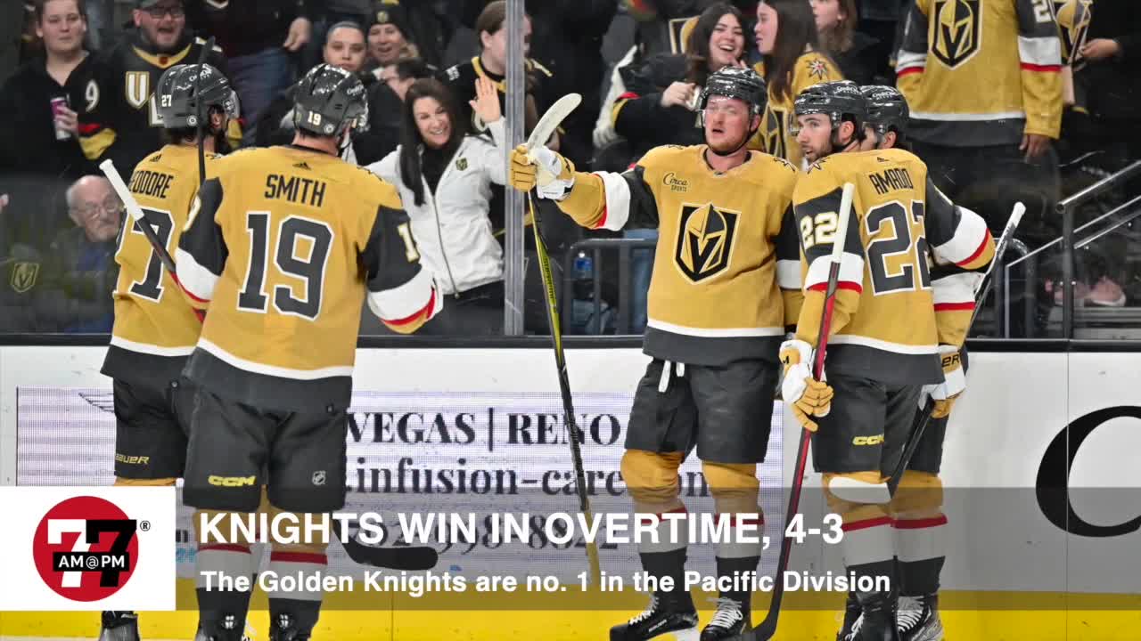 Golden Knights win in overtime