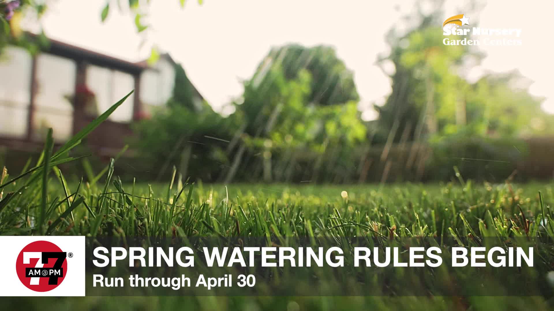 Spring Watering rules begin