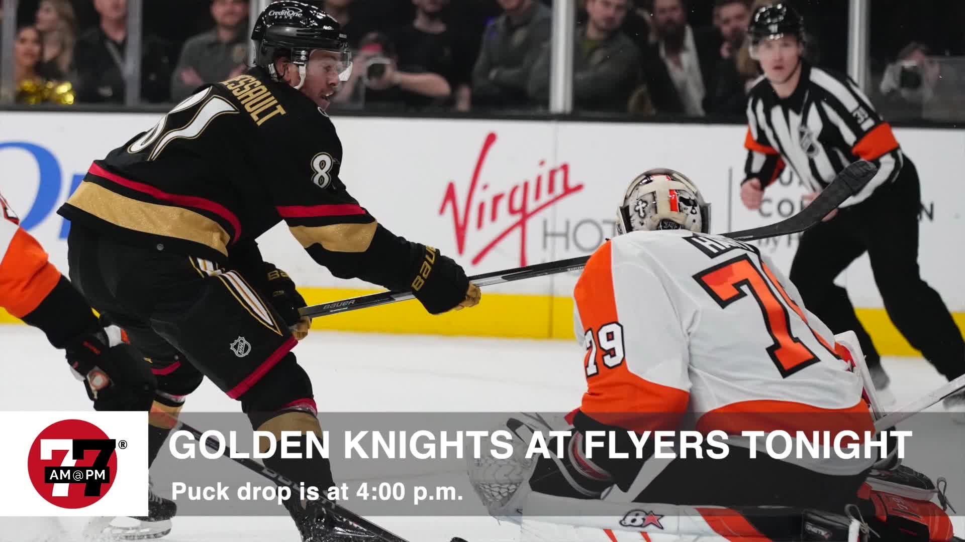 Golden Knights play Flyers