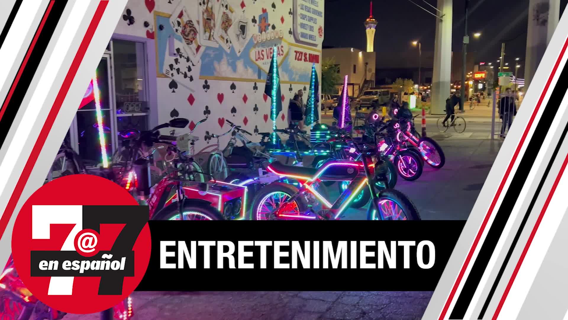 Evento de bicicletas en el Strip de Las Vegas