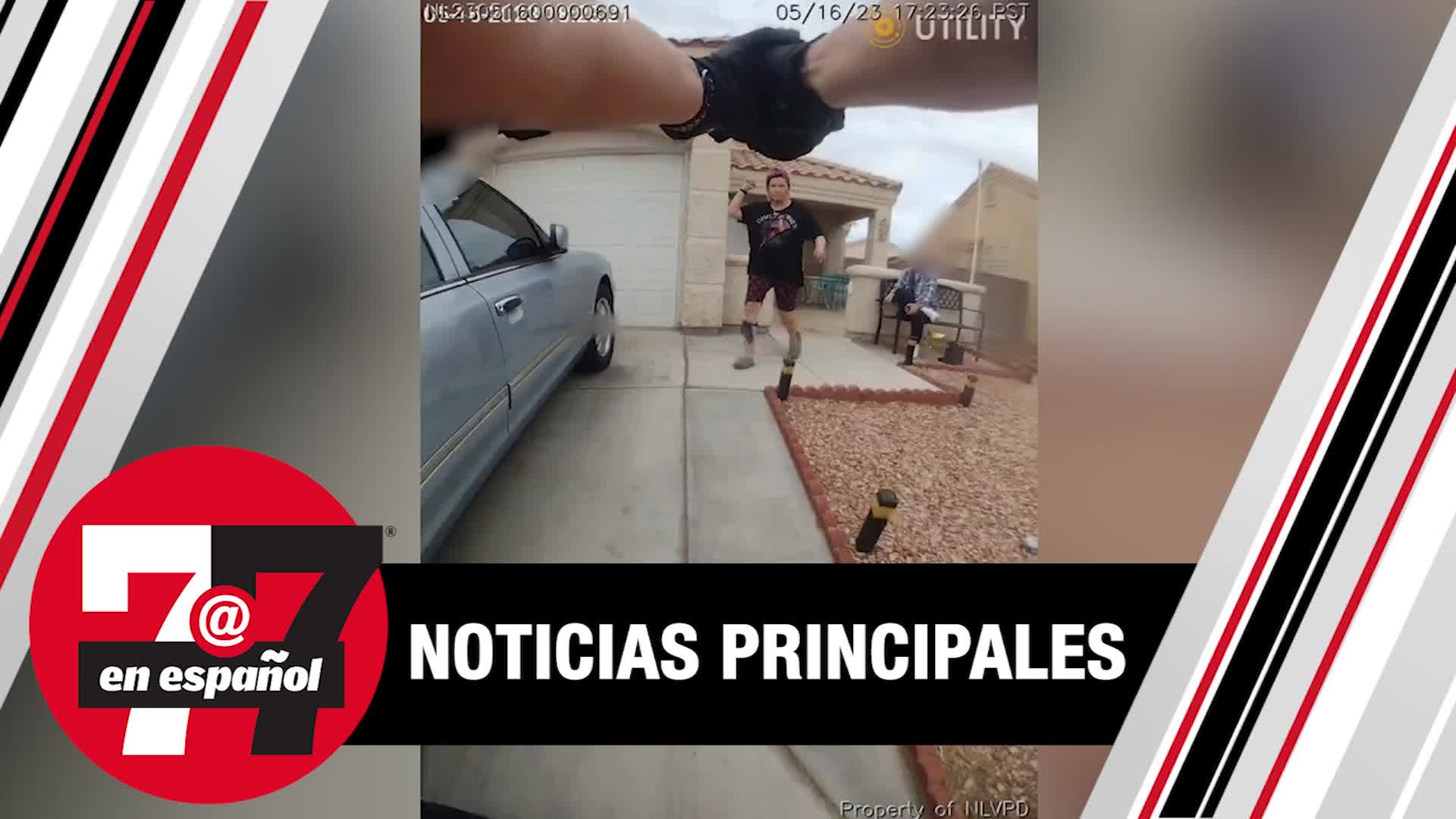 Video muestra a oficiales disparándole a mujer con cuchillo