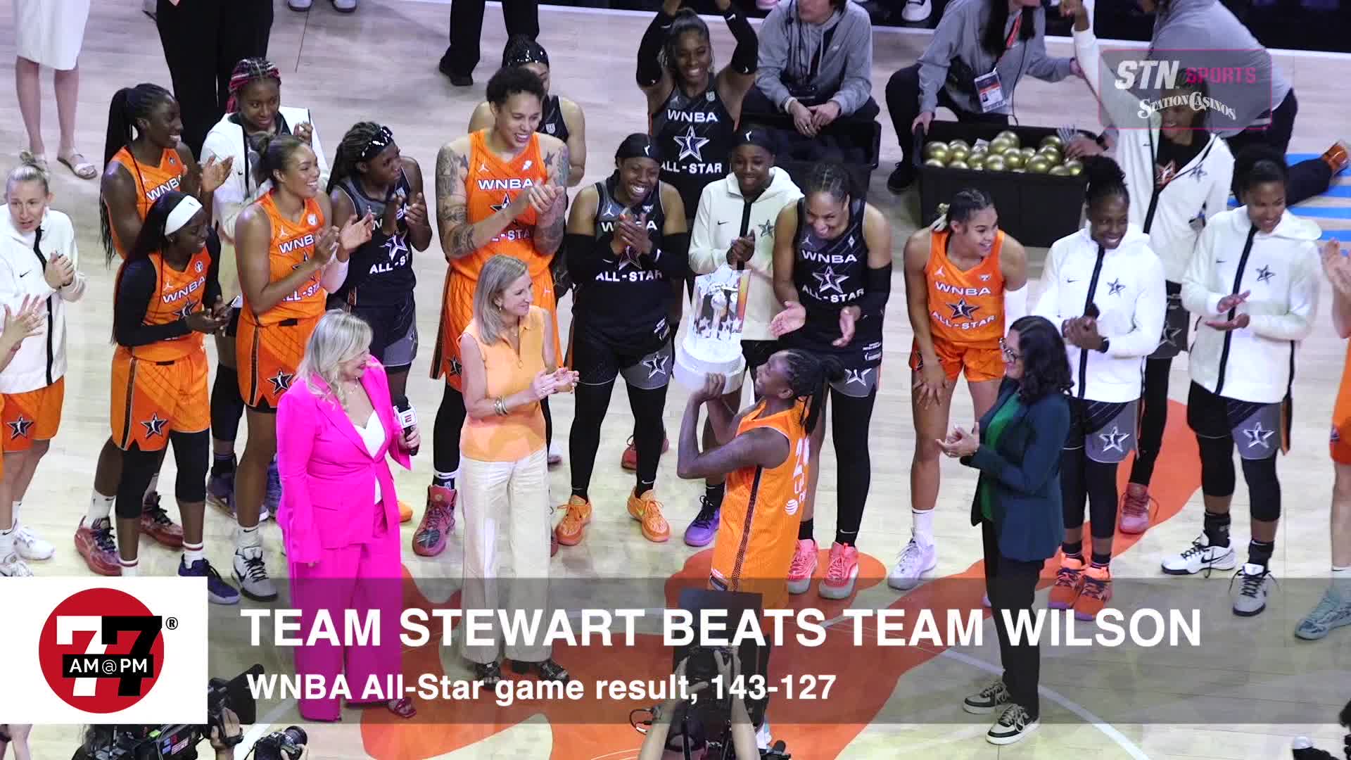 Team Stewart beats Wilson at WNBA All-Star game