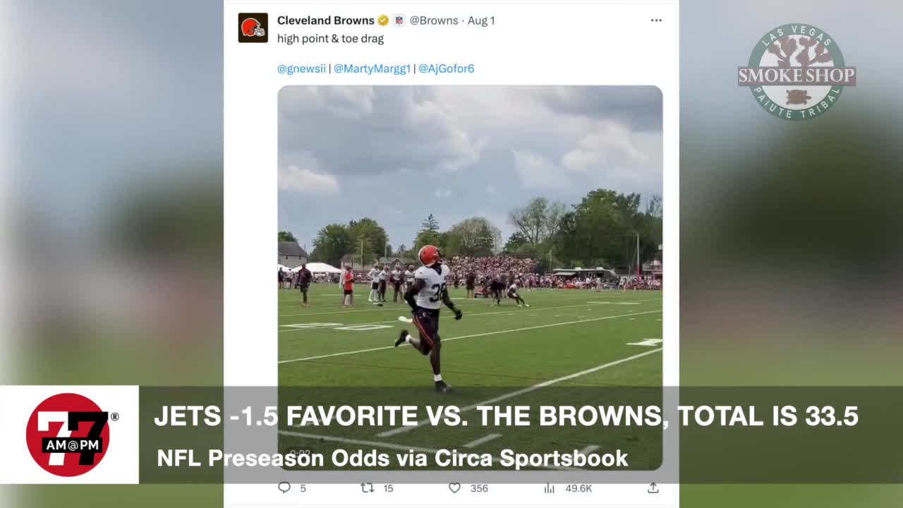 Jets -1.5 favorite vs the Browns in preseason odds