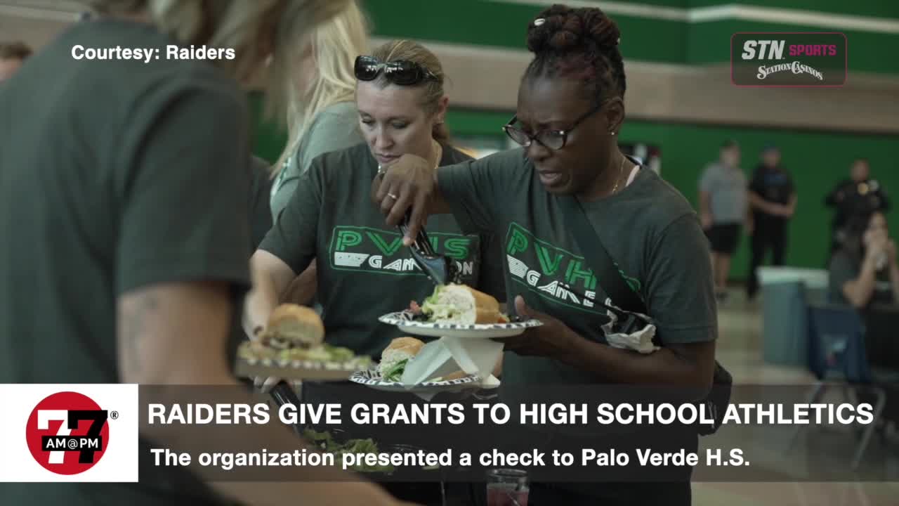 Raiders give grants to high school athletics