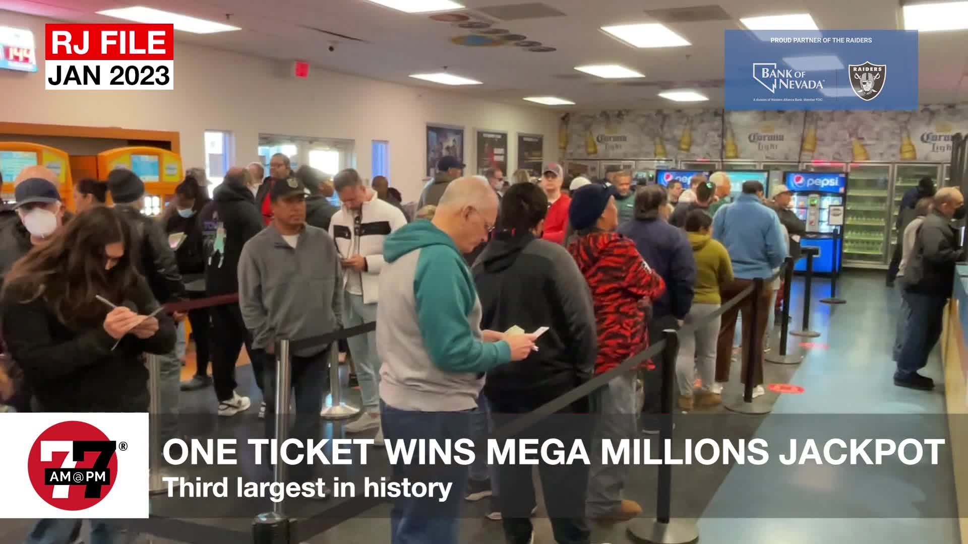 Winning ticket for Mega Millions lottery