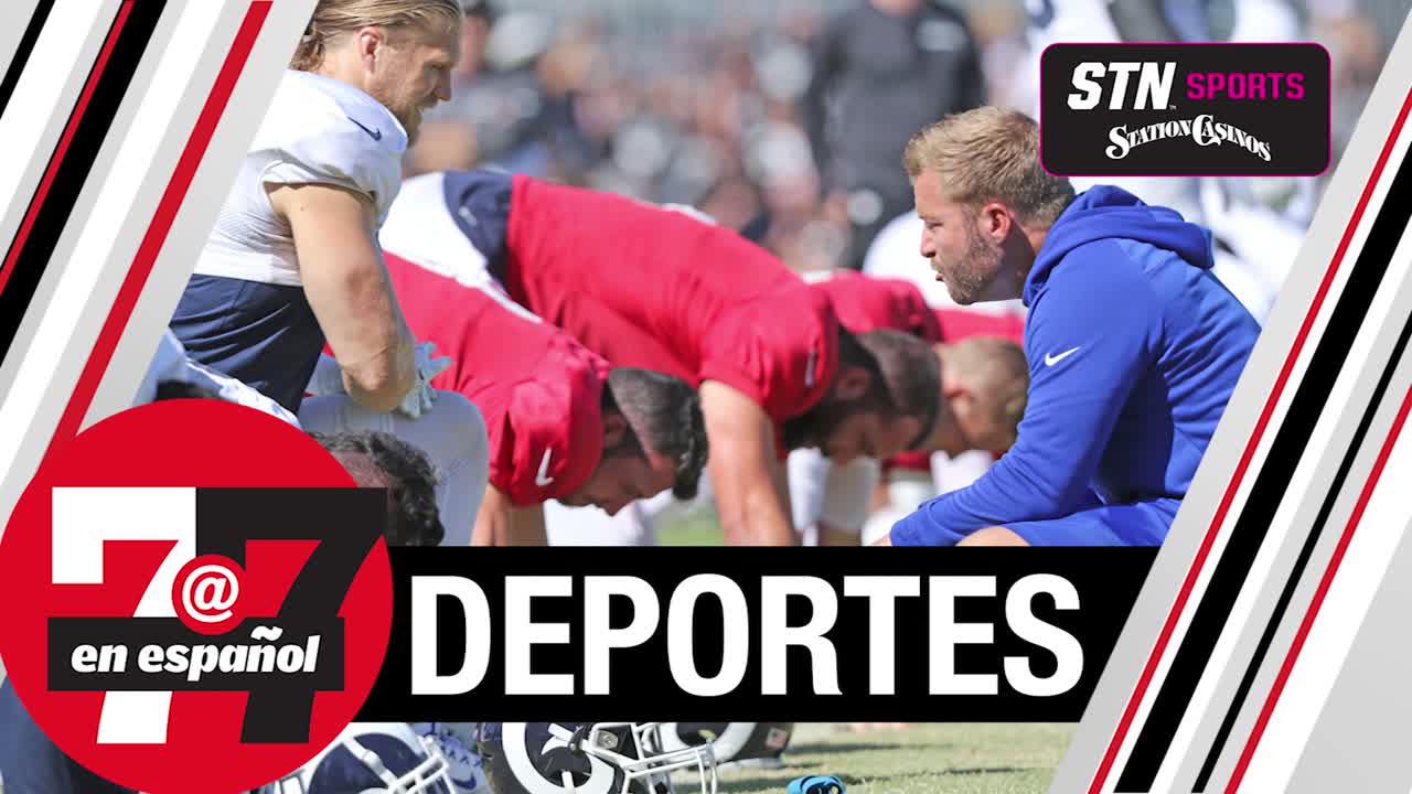 Práctica conjunta de Raiders contra Rams