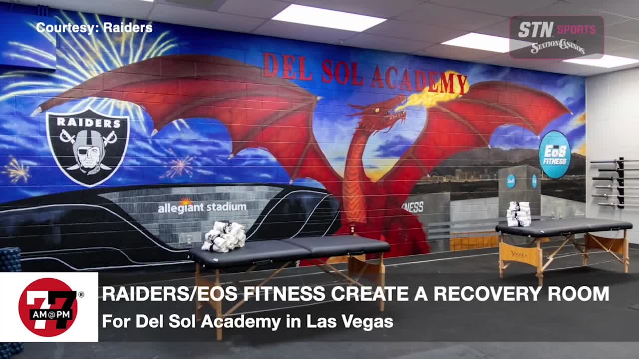 Raiders-EOS fitness build recovery room for student athletes