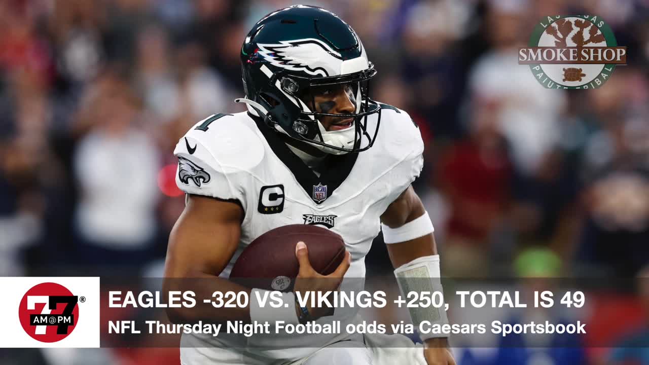 Thursday night football odds for Eagles vs Vikings