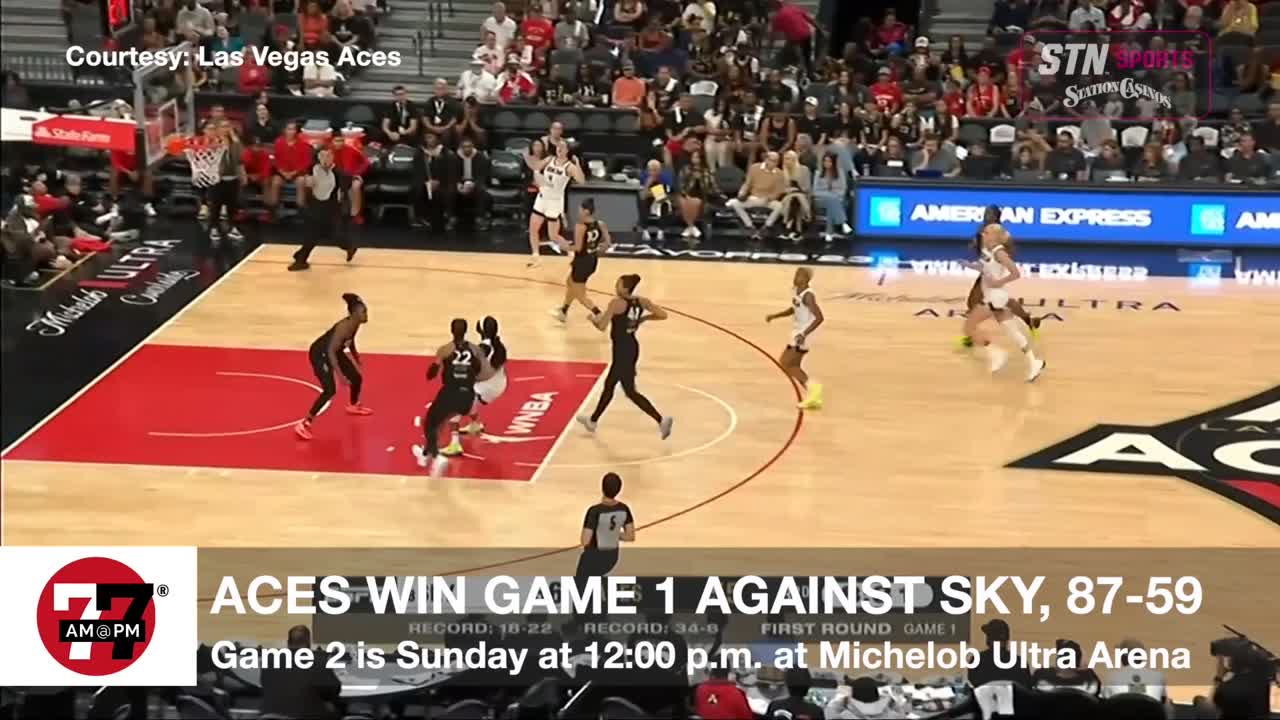Aces take game 1 in WNBA playoffs