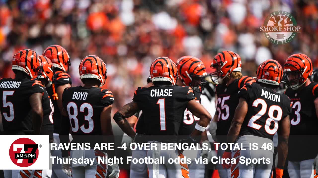Raves vs Bengals odds for Thursday Night Football