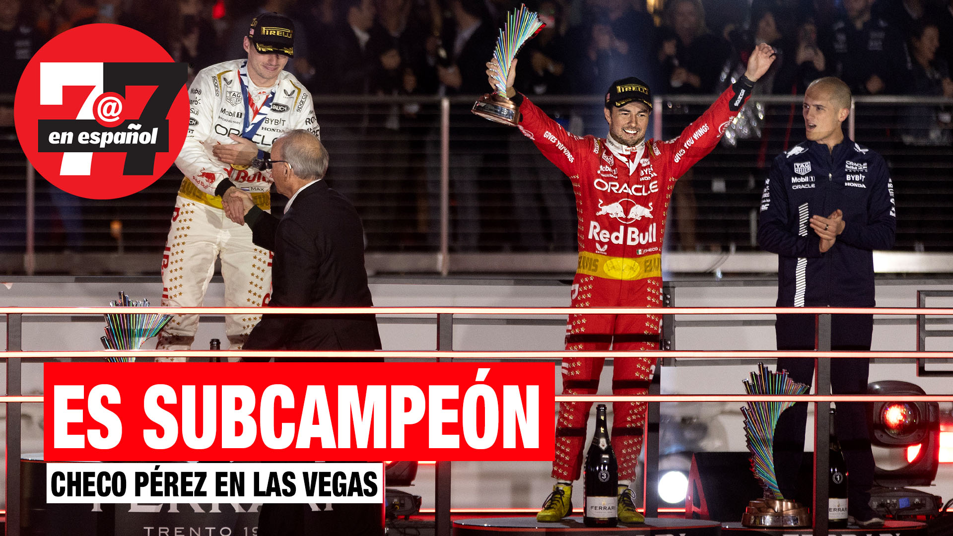Noticias de Las Vegas | Checo Pérez es subcampeón de la F1 tras carrera en el Strip
