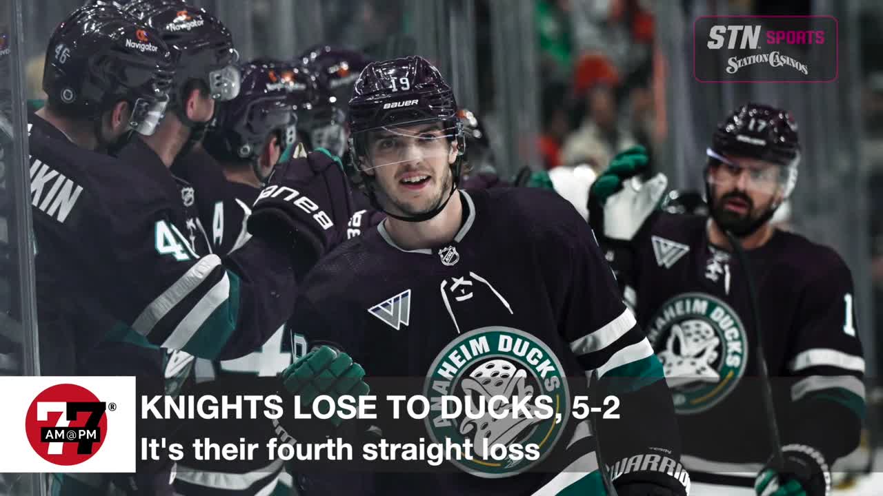 Knights lose to Ducks, 5-2