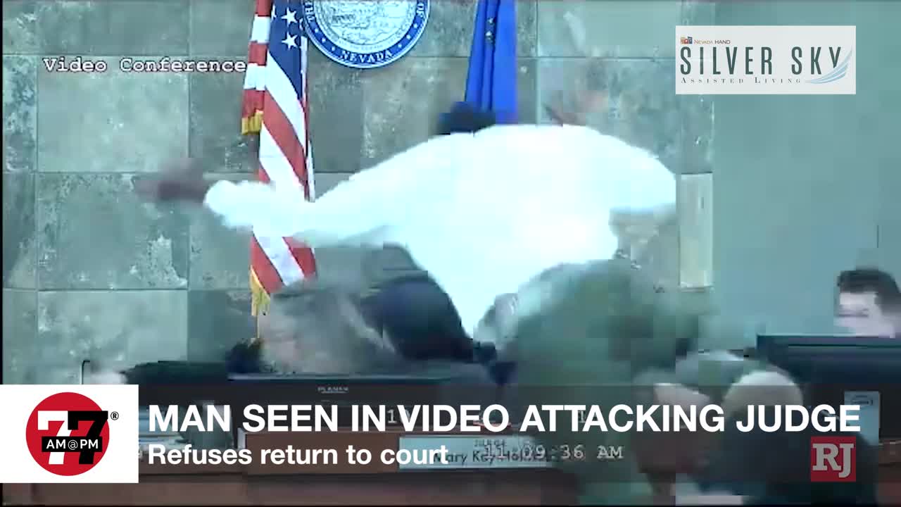 Man seen in video attacking judge refuses to return to court