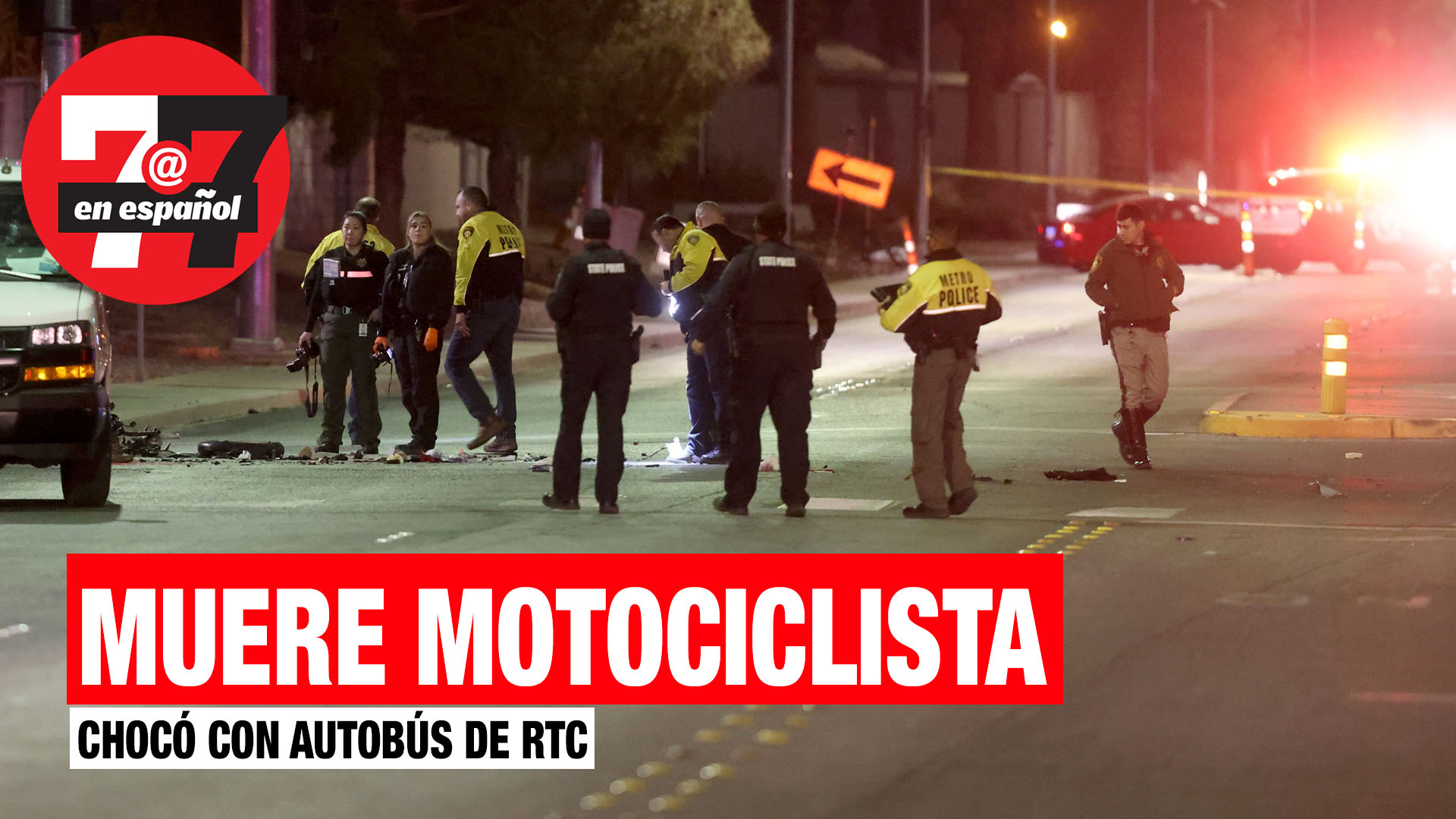 Noticias de Las Vegas | Motociclista muere tras estamparse contra autobús de RTC