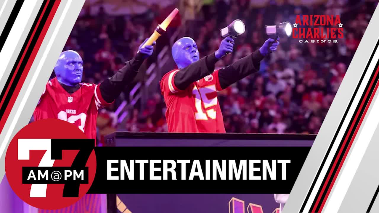 Las Vegas Strip’s Blue Men cast a spell on Super Bowl event