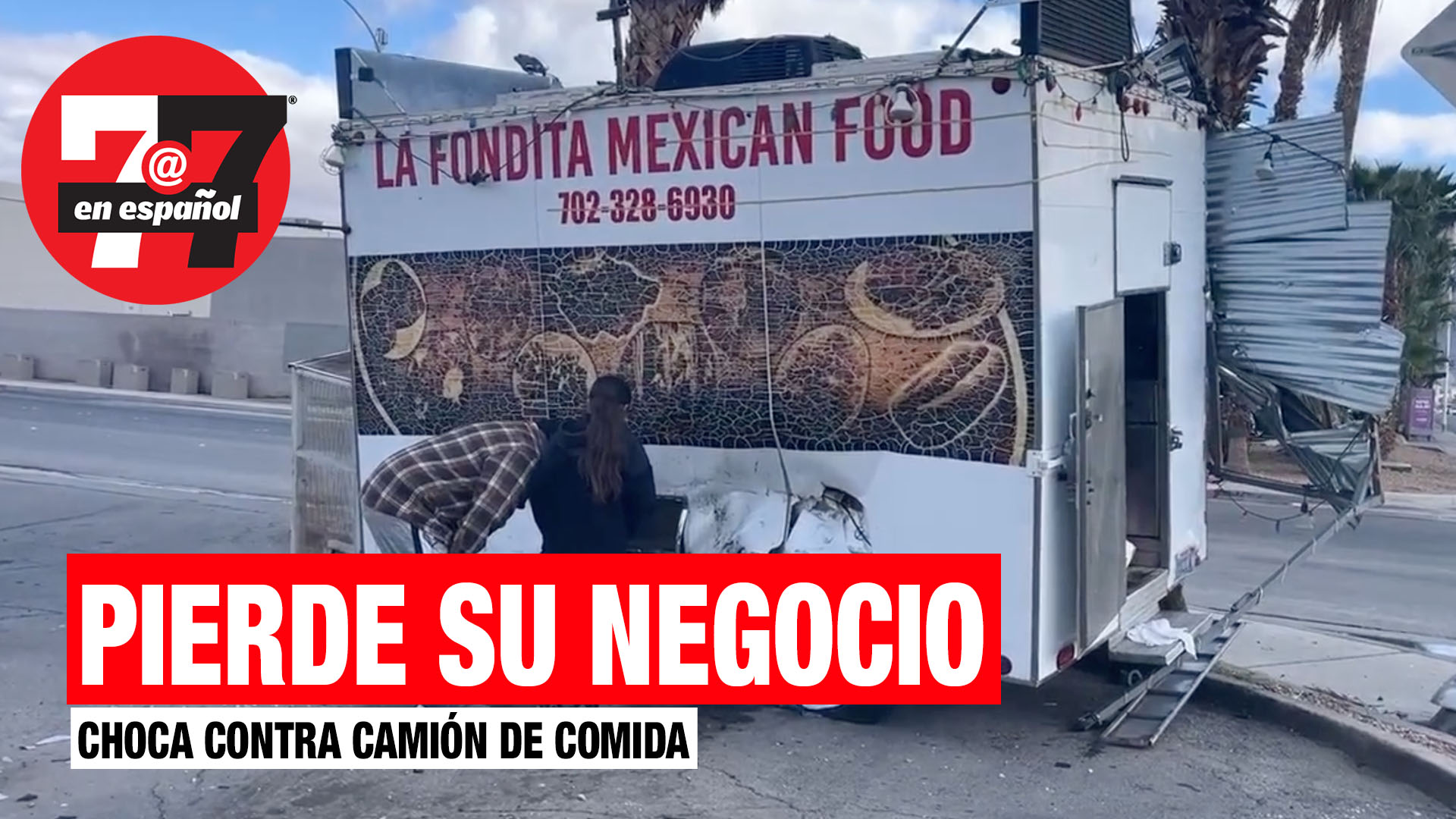 Noticias de Las Vegas | Camioneta se estrella contra camión de comida mexicana en LV
