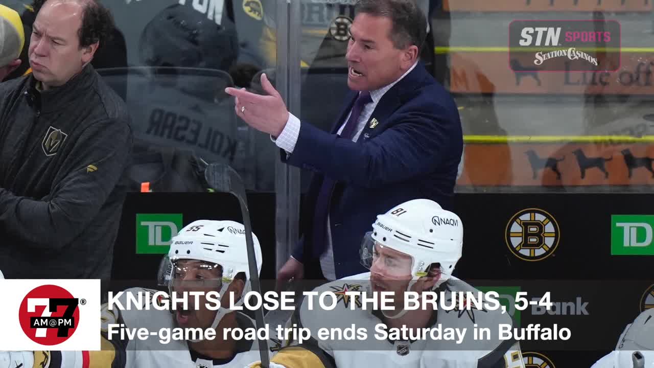 Golden Knights lose to the Bruins