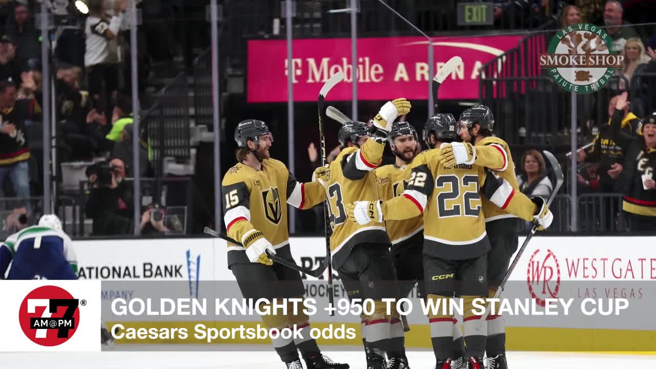 Knights plus 950 to win Stanley Cup
