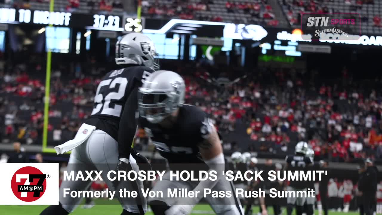 Maxx Crosby holds a ‘Sack Summit’