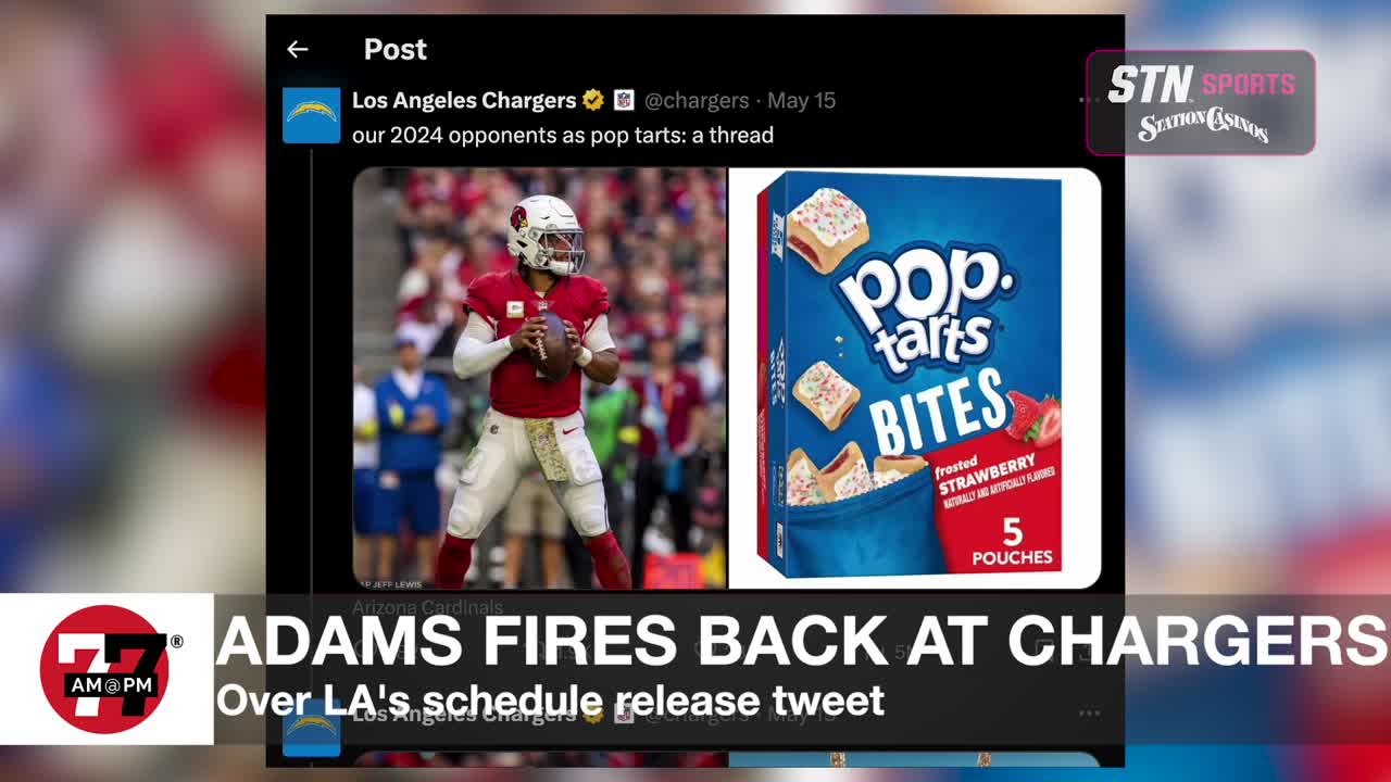Adams fire back at Chargers over LA's Schedule release tweet
