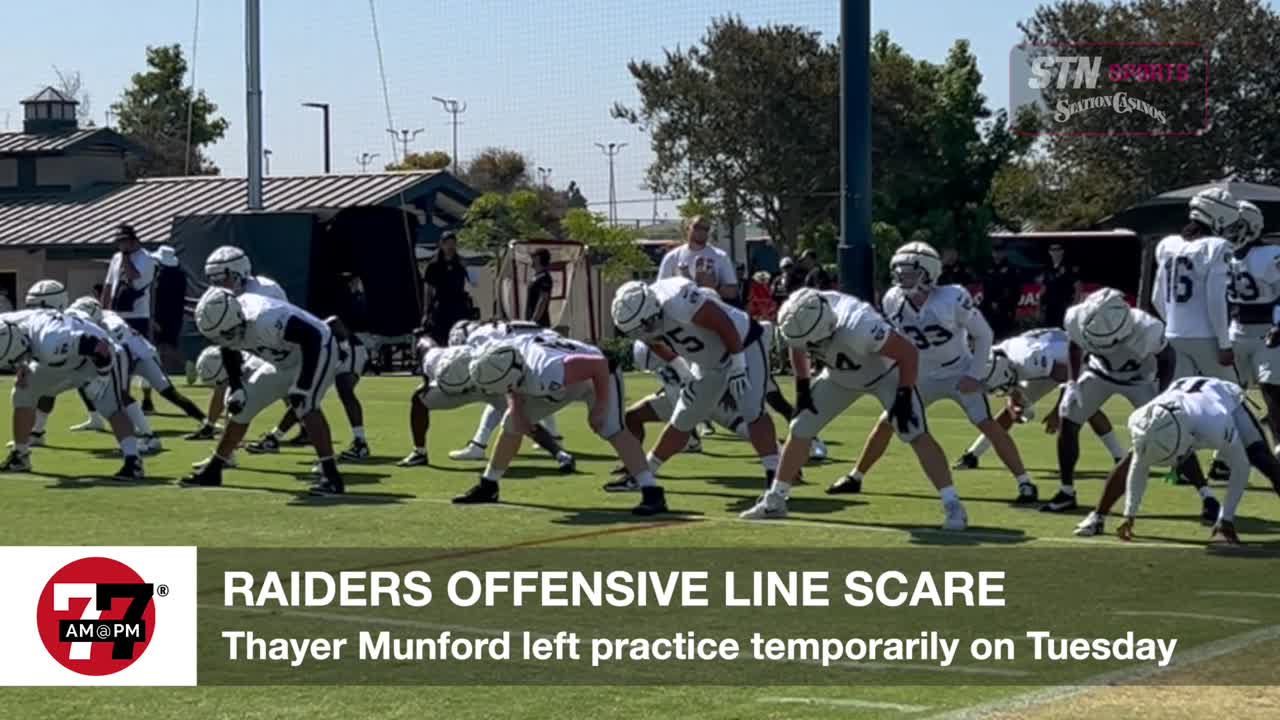 Raiders offensive line scare