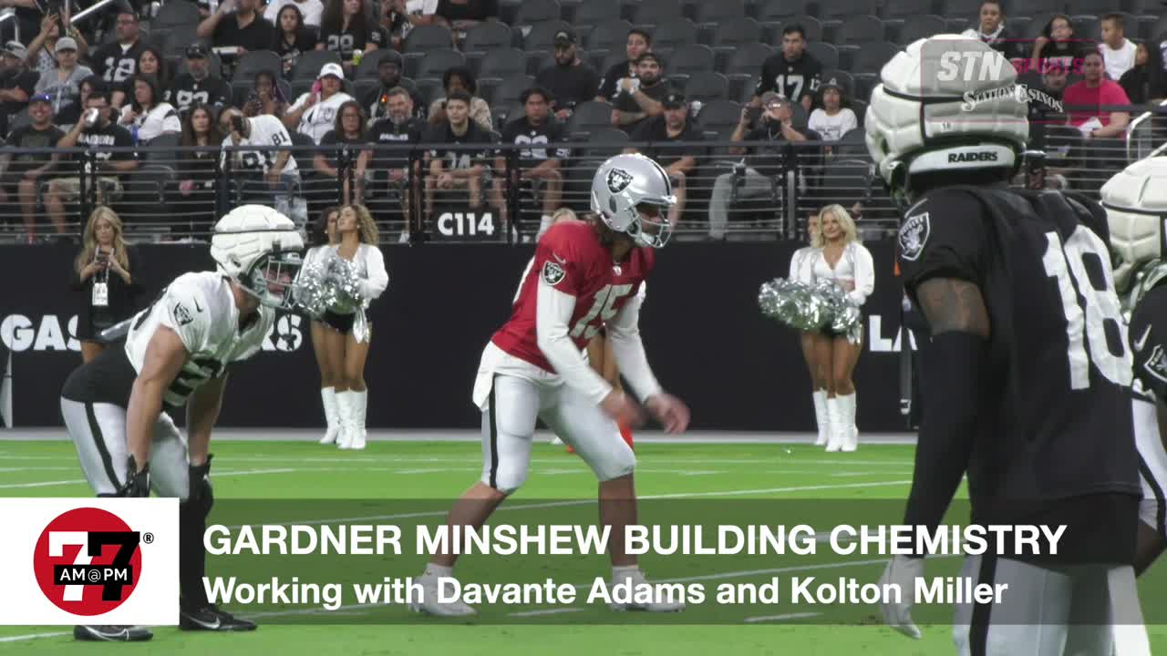 Gardner Minshew Building chemistry with Davante Adams and Kolton Miller