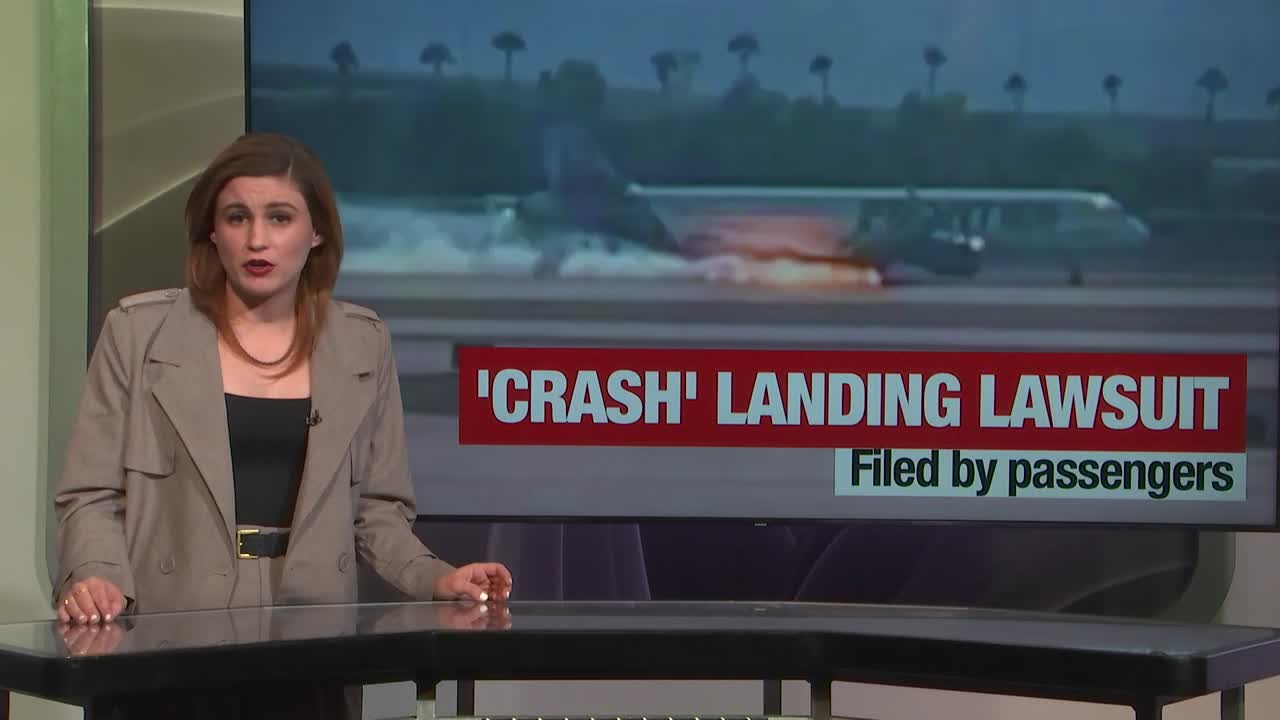 Passengers sue over plane that ‘crash landed,’ caught fire at Las Vegas airport