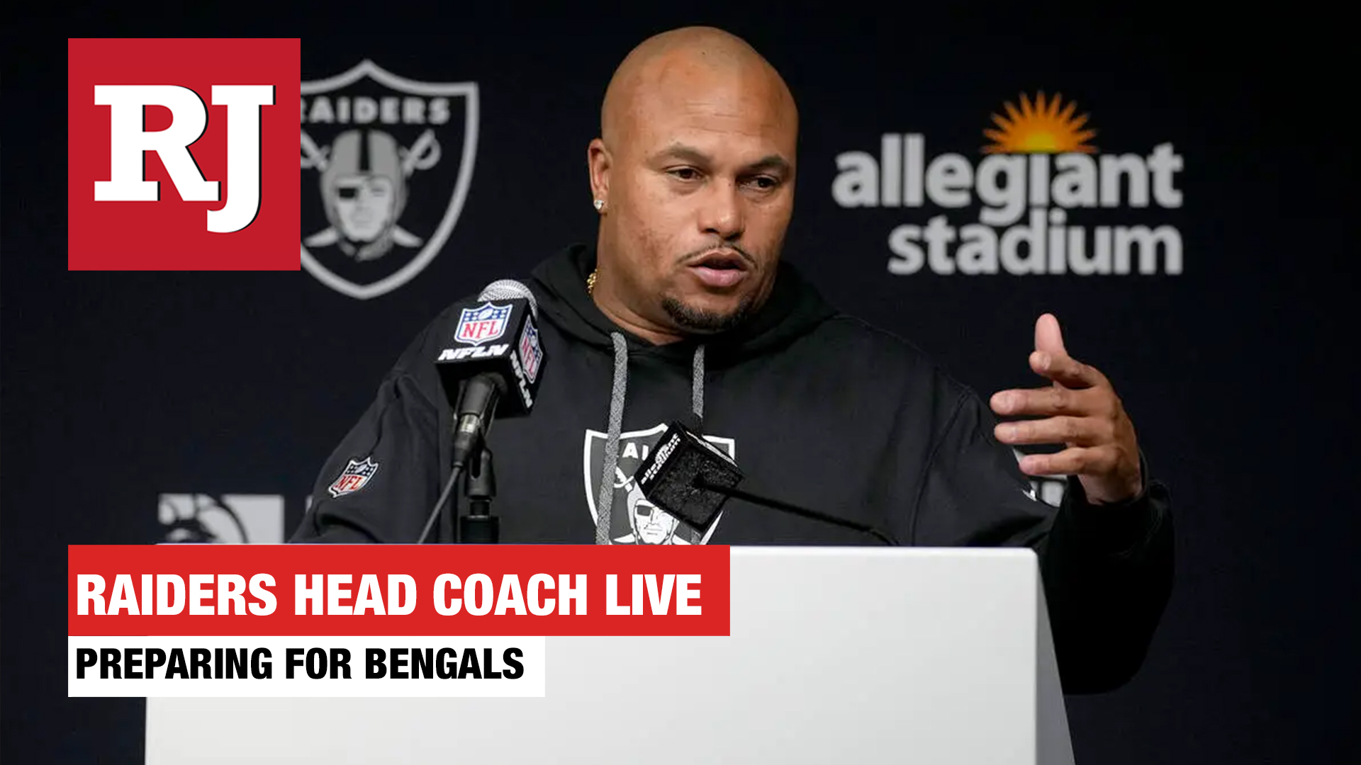 Raiders head coach Antonio Pierce on preparing for Bengals