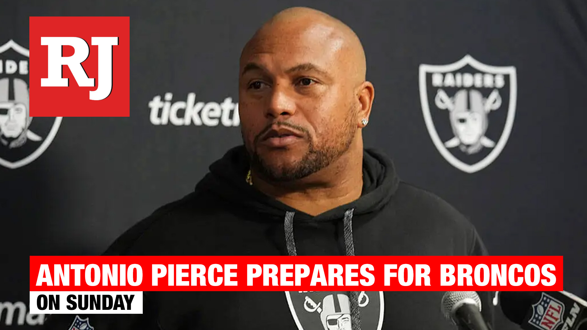 Raiders coach Antonio Pierce on preparing for Broncos